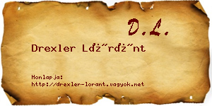 Drexler Lóránt névjegykártya