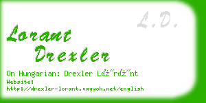 lorant drexler business card